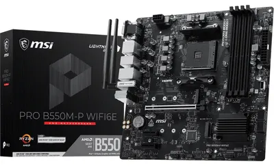 Productafbeelding van MSI PRO B550M-P WiFi6E AM4 - Moederbord - AMD Socket AM4 (Ryzen)