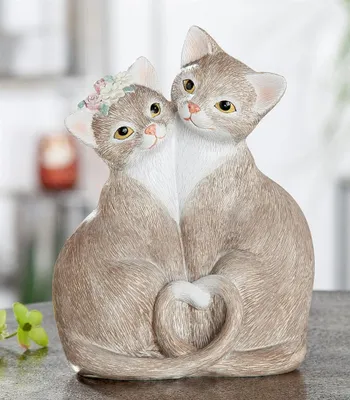 Produktbild von Gilde Figur, Katze, "Nala & Nico", Kunstharz, braun, VE 2, L. 8 cm, B. 15 cm, H. 19 cm 37382 4063387373828