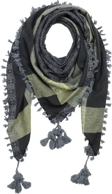 Produktbild von Elegant gearbeiteter Schal im Pali-Stil – schwarz – grau – Muster 3