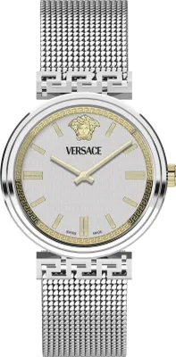 Produktbild von Versace VETCA0424 Mythos silber weiß gold Edelstahl Damen Uhr NEU