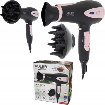 Produktbild von Adler AD 2248B, Schwarz, Einfarbig, Hängeschlaufe, 1,8 m, Schieber, 2200 W