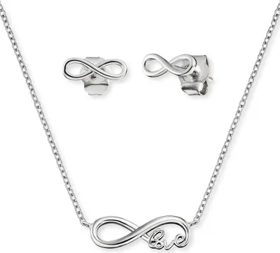 Produktbild von Engelsrufer Set ERMT-LILINFINITY Halskette Silber und Ohrstecker