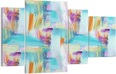 Produktbild von Bild auf Leinwand - Leinwandbild - Abstraktion modern - 120x70cm - Wand Bild - Wanddeko - Leinwanddruck - Bilder - Kunstdruck - Wanddekoration - Leinwand bilder - Wandkunst - DL120x70-3823