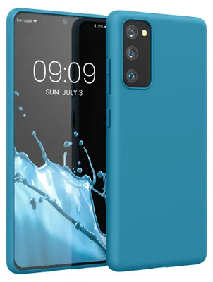 Produktbild von kwmobile Handyhülle für Samsung Galaxy S20 FE Hülle - TPU Case - Kabelloses Laden - Schutzhülle Cover in Karibikblau