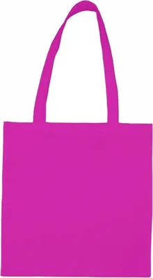Produktbild von Baumwolltasche Stofftasche Jutebeutel Stoffbeutel + lange Henkel + 50 Farben NEU magenta