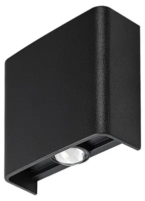Produktbild von Rabalux Schwarze LED-Fassadenleuchte Portel 2W, IP65, CCT 77191