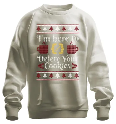 Produktbild von Informatiker Cookies Weihnachtsspruch - Ugly Christmas Sweatshirt Pullover, Natur, XL