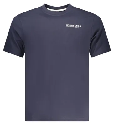 Produktbild von Blaues Herren Kurzarm-T-Shirt mit Rundhals und Druckmotiv