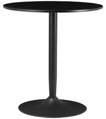 Image de Table de cuisine compacte, table ronde pour 2 personnes, plateau en MDF, pieds en acier, couleur noire | 9 kg | 70 x 70 x 75 cm