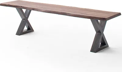 Produktbild von Esszimmer Sitzbank mit 160 cm Breite, Akazie massiv, walnussfarben lackiert - COSENZA-06
