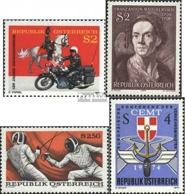 Produktbild von Briefmarken Österreich 1974 Mi 1454,1455,1456,1457 (kompl.Ausg.) gestempelt Sondermarken