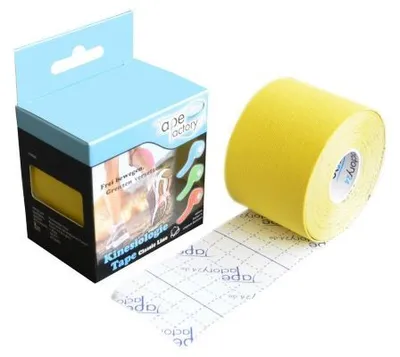 Produktbild von Tapefactory24 Classic Line Kinesiologie Tape 5cm x 5m gelb