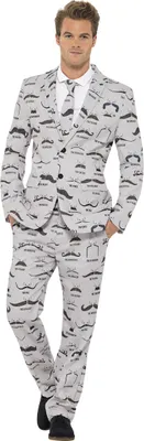 Produktbild von Moustache Partyanzug Kostüm - Karneval Halloween Größe: XL