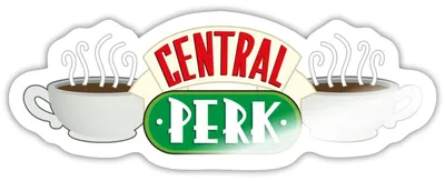 Produktbild von Spreadshirt Friends Central Perk Sticker Aufkleber, 10 x 10 cm, Weiß glänzend
