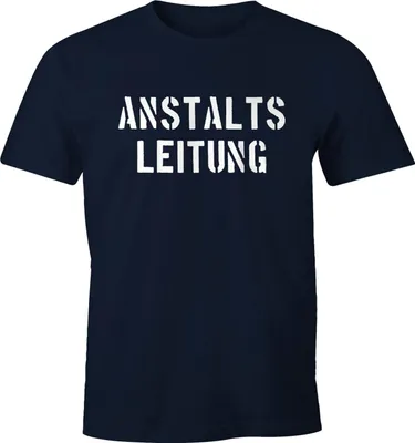 Produktbild von Anstaltsleitung Herren T-Shirt Fun-Shirt Moonworks® navy XXL