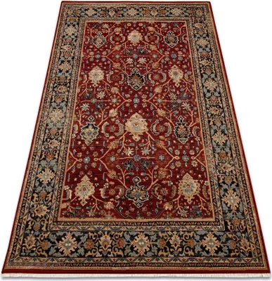 Produktbild von Teppich Wolle KESHAN Franse, orientalisch klassisch 7522/53588 beige / rotwein / dunkelblau beige 160x230 cm