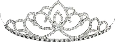 Produktbild von Silbernes Strass Diadem Haarspange für Hochzeit, Brautjungfern, Kommunion, Konfirmation