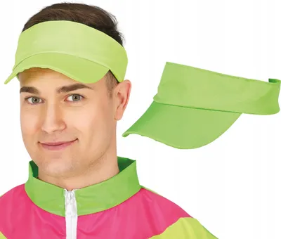 Produktbild von 80er Jahre grüner Visier-Diskohut Karneval Kostümball