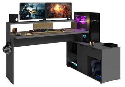 Produktbild von Gaming Schreibtisch Parisot Work 1-tlg. Holznachbildung Grau
