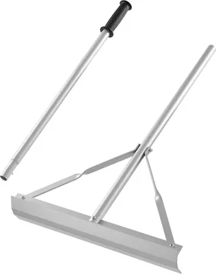 Immagine prodotto di Rastrello da giardino, manico da 1510 mm, testa larga 508 mm, livella da giardinaggio in alluminio resistente, rastrello per livellamento di asfalto e terreni, pavimentazione in calcestruzzo, livellamento della sabbia, senza denti
