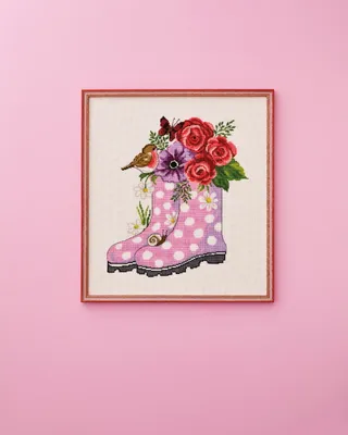 Produktbild von Kreuzstich-Set Permin "Die Stiefel", 35x39 cm