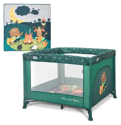 Produktbild von Lorelli Reiselaufstall Play`n Relax Matratze, Tragetasche, seitliche Öffnung grün