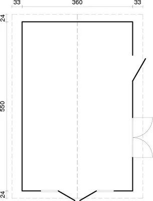 Produktbild von Palmako Gartenhaus Irene 19,0 m² aus Holz Gartenhaus mit 44 mm Wandstärke Holzhaus Fußboden inklusive Blockbohlenhaus 19.8 m² Satteldach