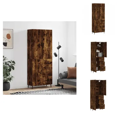 Produktbild von vidaXL Highboard Räuchereiche 69,5x34x180 cm Holzwerkstoff -  Sideboards
