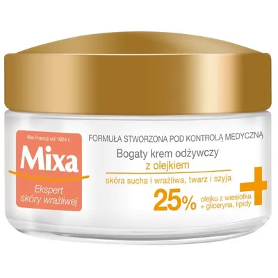 Produktbild von Mixa Ekspert Skóry Wrażliwej Bogaty Krem odżywczy, 50 ml