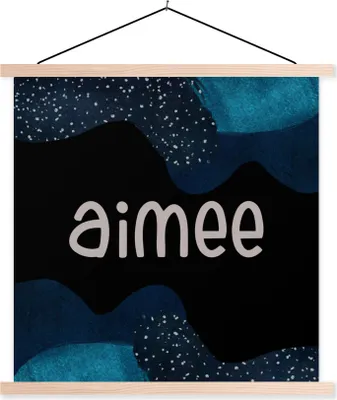 Produktbild von MuchoWow® Textilposter Aimee - Pastell - Mädchen 60x60 cm mit holzfarbenen Rahmen - Wanddekoration