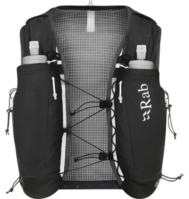 Produktbild von Rab Schleier 12 Laufweste Schwarz S 12 Liter inkl. 2x 0,5L Trinkflaschen