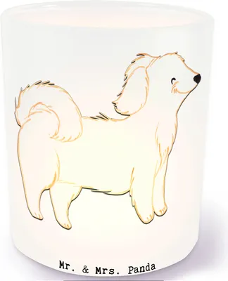 Produktbild von Mr. & Mrs. Panda Kerzenhalter Glas Havaneser Moment - Transparent - Geschenk, Windlicht, Teelichthalter, Havi, Outdoor, Bichon Havanais, Bichón Habanero, Kerzen