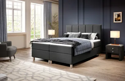 Produktbild von Hotelbett 160x200 RAQUEL 4 - dunkelgrau