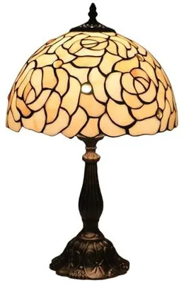 Zdjęcie produktu dla Lampa stołowa tiffany vintage 49 cm szkło witraż do salonu