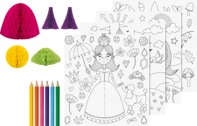 Immagine prodotto di set da colorare 3D "Principessa" | 195×210 mm
