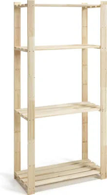 Produktbild von Grundregal 170 x 80 x 40 cm Fichte 4 Holzböden, max. Belastung 200 kg