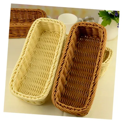 Produktbild von Küchenorganizer aus Kunststoff-Rattan für Besteck