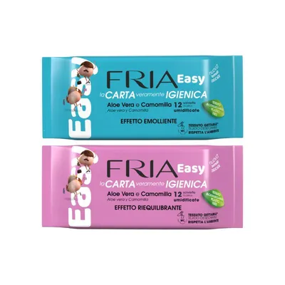 Obrázok produktu pre Fria Easy Vlhčený toaletný papier splachovateľný v toalete – 24 balení po 12 obrúskov