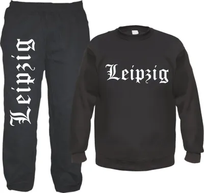 Produktbild von Leipzig Jogginghose und Sweat im Set - Jogginganzug M Schwarz