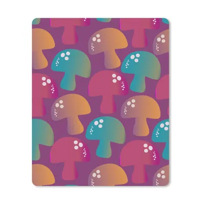 Produktbild von MuchoWow® Mauspad Mousepad Pilz - Muster - Regenbogen 19x23 cm - Mousepads - Maus Mat - Pad - Mausunterlage - Mauspads - Spielen