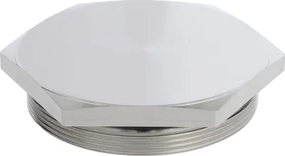 Productafbeelding van WISKA Blindplug M63x1,5 MBS-M63, zeshoekig, inclusief O-ring, messing (CuZn), vernikkeld, schroefdraadlengte 10,0 mm - 1 stuk
