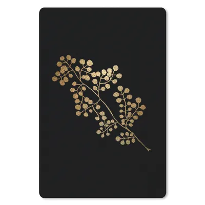 Produktbild von MuchoWow® Mauspad Mousepad Gold - Blätter - Zweig 40x60 cm - Mousepads - Maus Mat - Pad - Mausunterlage - Schreibtisch Accesoire