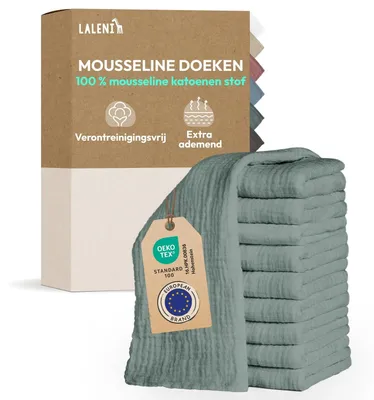 Productafbeelding van Set van 30 Absorberende Baby Spuugdoekjes van Katoen