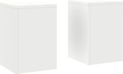 Obrázek produktu pro vidaXL Stojan na rostliny 2 ks bílý 24 x 24 x 35 cm ocel
