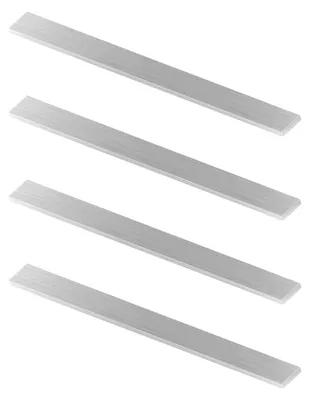 Edelstahlplatten 20x200x3 mm, 4 Stück, für Reparaturen & DIY