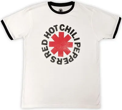 Image de Red Hot Chilli Peppers - T-shirt homme/femme unie, logo RO14311 (L) (Blanc)