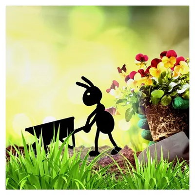 Produktbild von Ameisen Gartenstecker Set aus Metall - wetterfeste Rostdeko für Garten, Terrasse und Balkon (3er Set)