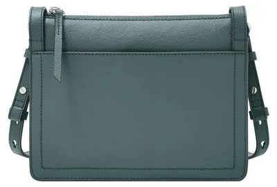 Produktbild von FOSSIL Leder Umhängetasche Schultertasche Taryn Crossbody Bag Blue blaugrau