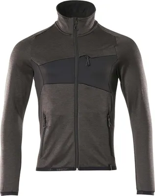 Produktbild von Mascot MASCOT® ACCELERATE Fleecepullover 18103 mit Reißverschluss Herren Gr. S dunkelanthrazit/schwarz