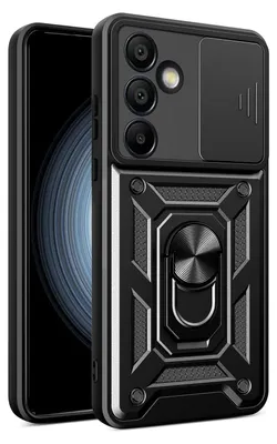 Produktbild von Für Samsung Galaxy S24 FE 5G Sliding Kamera TPU / PC Schutzhülle Ring Halterung